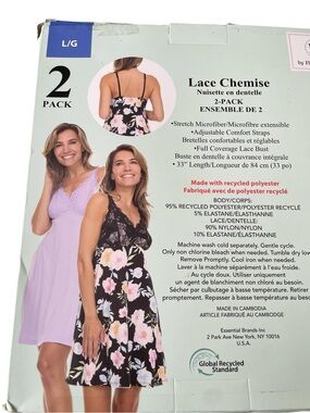 Flora Nikrooz 2-Pack Lace Chemises / Sleepwear